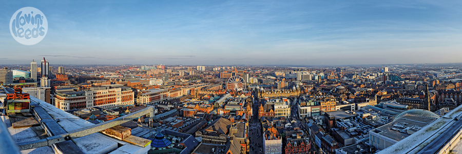 Leeds cityscape, the pinnacle panorama, art for sale in Leeds