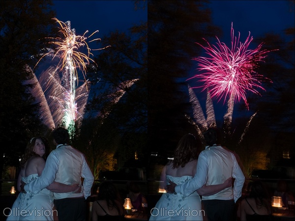 firework photographers Yorkshire, wedding firework photographers, chevin lodge fireworks